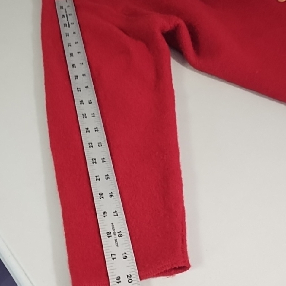 Dark Red Wool Cardigan with Gold Buttons - Picture 15 of 15